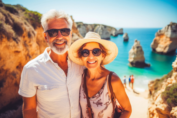 A couple on vacation