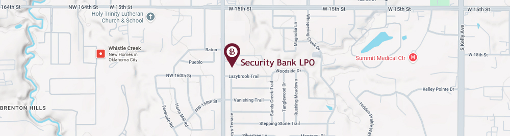 Map to Security Bank Loan Production Office