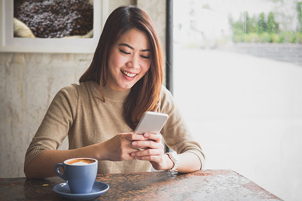 Woman Using a Cellphone