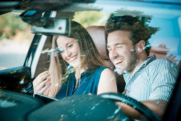 Couple in a car