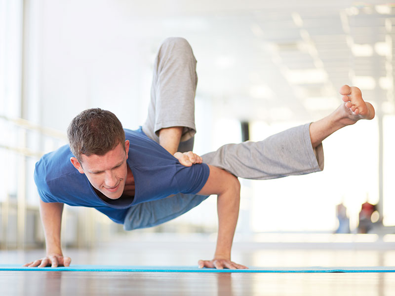 Man doing a handstand